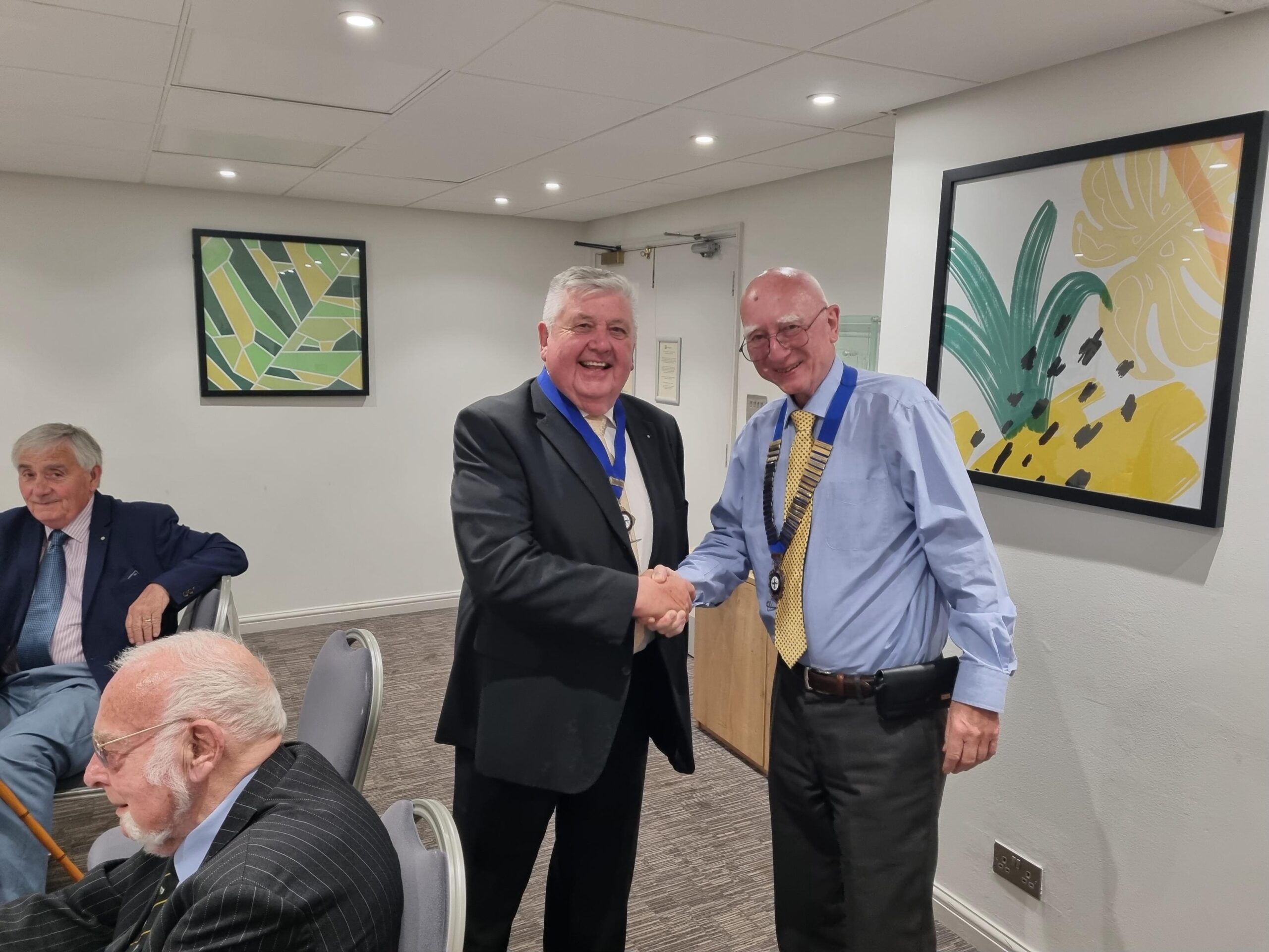 Jim Simpson (right) Chairman 2024/25 with Mick Lawrence as Vice Chair.
